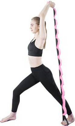 Yoga Belt 8 Loop Option Varient Stretching Strap for Yoga, Pilates, Exercise, Physical Therapy Home Fitness (Pack of 1)