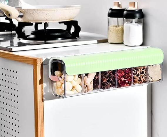 Wall Mounted Storage Box Organizer Multi Use Kitchen, Data Cable 6 Cell