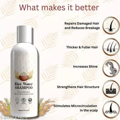 Rice Water Hair Shampoo, Paraben and Sulphate Free