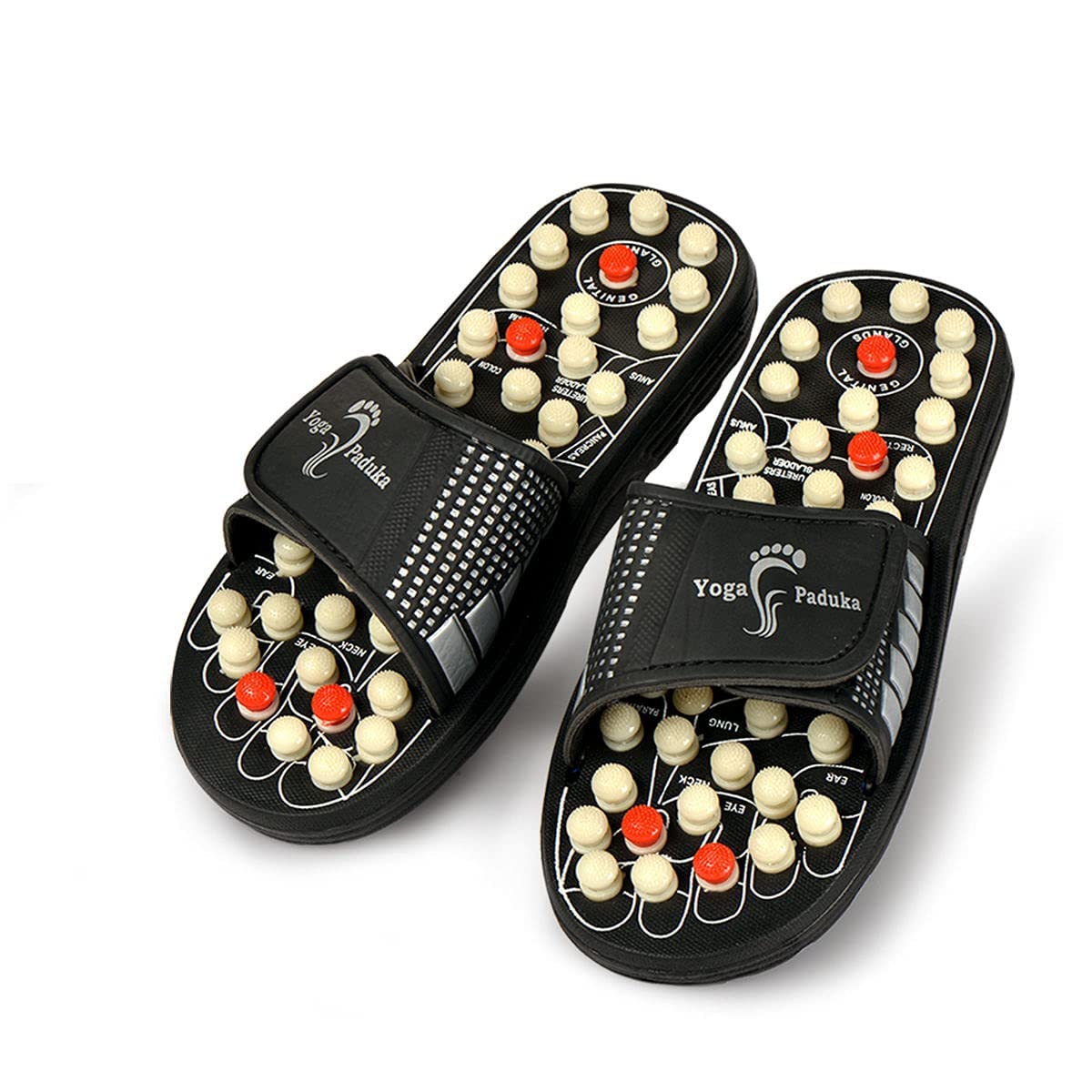 Manual Spring Acupressure and Magnetic Therapy Paduka Slippers for Full Body Blood Circulation