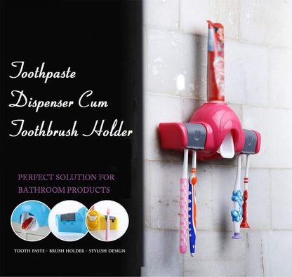 Automatic Toothpaste Dispenser Holder Wall Mounted Hands Free Toothpaste Squeezer for Washroom