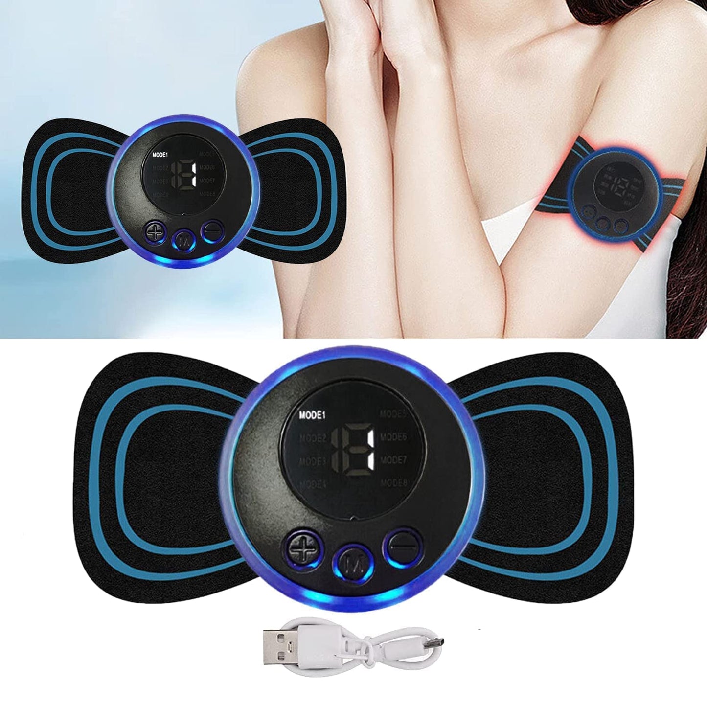 Body Massager Wireless Portable Neck Massager with 8 Modes   (Pack of 1)